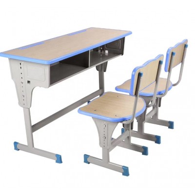 NJ-04301 single tube lifting MDF desk and chair Double desks and chairs