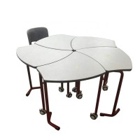 School Table and chair combined seminar or group study desks chairs combo